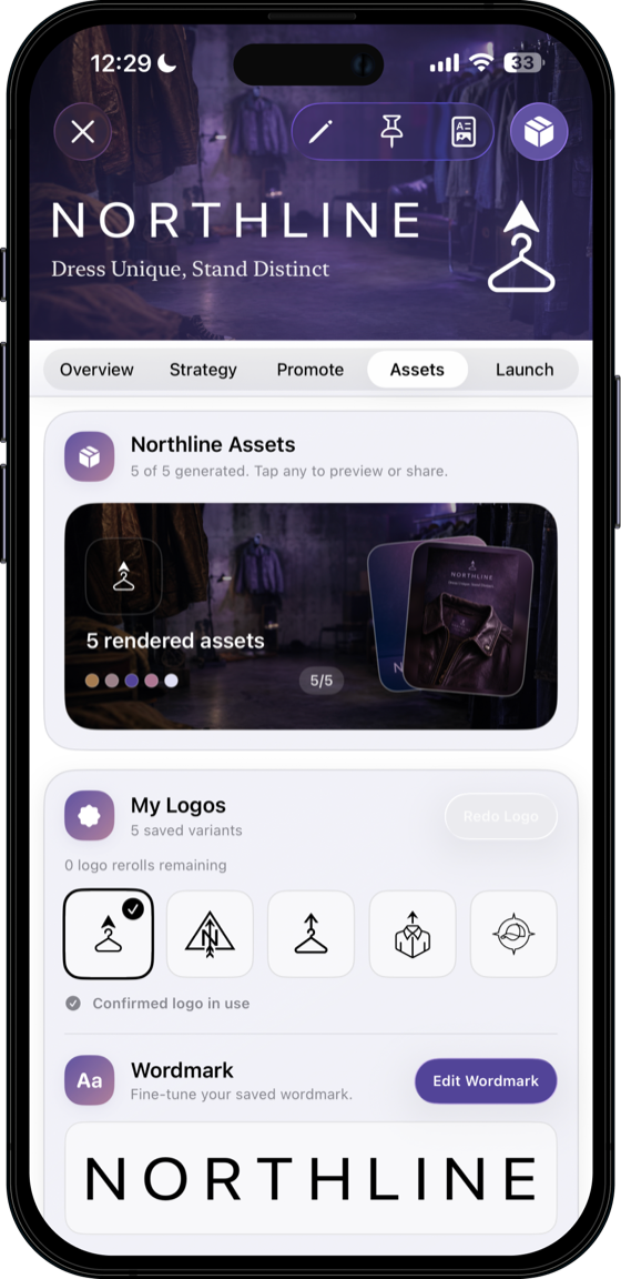Northline generated assets in the app
