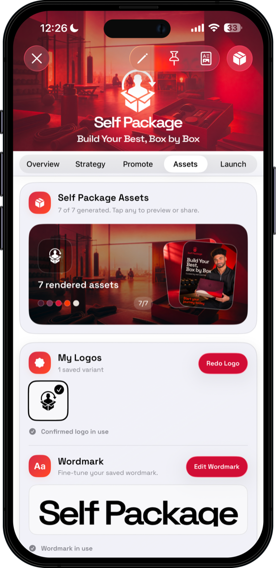 Self Package generated assets in the app
